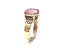 9ct Yellow Gold Pink CZ Solitaire Ring