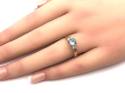 9ct Blue Topaz & Diamond Ring