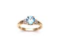 9ct Blue Topaz & Diamond Ring