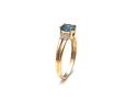 9ct Blue Topaz & Diamond Ring