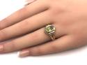 9ct Yellow Gold Peridot Solitaire Ring