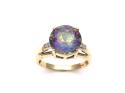 9ct Mystic Topaz & Diamond Ring