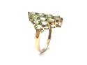 9ct Yellow Gold Peridot Cluster Ring