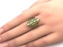 9ct Yellow Gold Peridot Cluster Ring