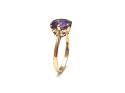 9ct Yellow Gold Amethyst Solitaire Ring