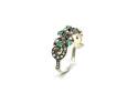 Silver Emerald Pearl & Marcasite Ring