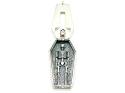 Silver Skeleton Coffin Pendant