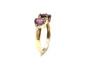 9ct Heart Garnet & Diamond Ring