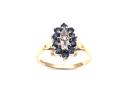 9ct Sapphire & Diamond Cluster Ring