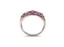 9ct Pink Topaz & Diamond Pave Ring