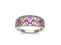 9ct Pink Topaz & Diamond Pave Ring