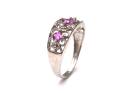 9ct Pink Topaz & Diamond Pave Ring