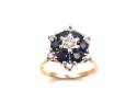 18ct Sapphire & Diamond Cluster Ring