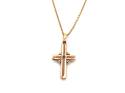 18ct Diamond Cross and Chain 18 inch