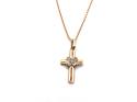 18ct Diamond Cross and Chain 18 inch