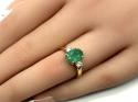 18ct Yellow Gold Emerald & Diamond Ring