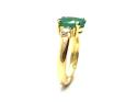 18ct Yellow Gold Emerald & Diamond Ring