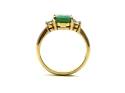 18ct Yellow Gold Emerald & Diamond Ring