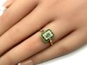 18ct Yellow Gold Emerald & Diamond Ring