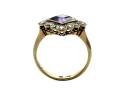 18ct Gold Amethyst & Diamond Ring