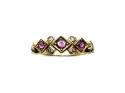 9ct Yellow Gold Ruby & Diamond Ring