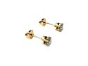 9ct Yellow Gold Diamond Earrings