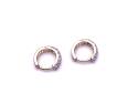 9ct Yellow Gold CZ Hinged Huggie Hoop Earrings