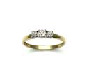 9ct Diamond 3 Stone Cluster Ring