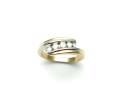 9ct Diamond 5 Stone Crossover Ring