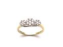 18ct 3 Cluster Diamond Ring 0.50ct