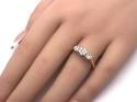 18ct 3 Cluster Diamond Ring 0.50ct