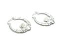 Silver Claddagh Hoop Earrings