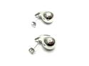 Silver Chunky Droplet Stud Earrings