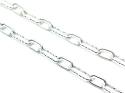 Silver Diamond Cut Paper Link Chain 22 Inch