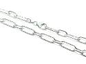 Silver Diamond Cut Paper Link Chain 22 Inch