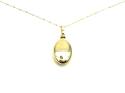 9ct Yellow Gold Oval Ashes Locket & Chain