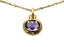 14ct Gold Amethyst & Diamond Pendant