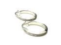 9ct White Gold Glitter Hoop Earrings