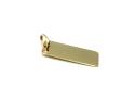 9ct Yellow Gold Rectangle Pendant Disc