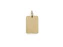 9ct Yellow Gold Rectangle Pendant Disc