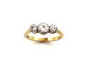 18ct Yellow Gold Diamond 3 Stone Ring