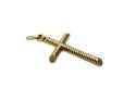 9ct Yellow Gold Patterned Cross Pendant