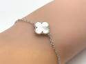 Silver MOP Clover Bracelet