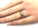 9ct 2 Colour Diamond Patterned Band