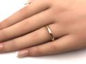 9ct Yellow Gold D Shaped Wedding Band