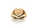 18ct Yellow Gold Heart Signet Ring