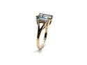 9ct Aquamarine & Diamond Ring