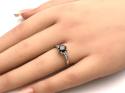 9ct Black Diamond Solitaire Ring