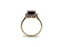 9ct Yellow Gold Garnet & Diamond Ring