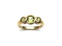 9ct Yellow Gold Peridot 3 Stone Ring